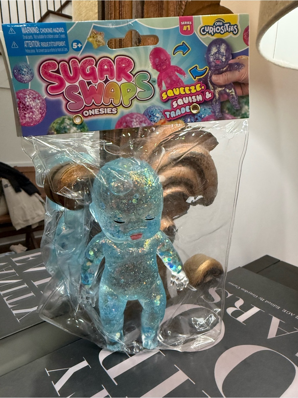 Blue Glitter Onesies Collectible Doll -